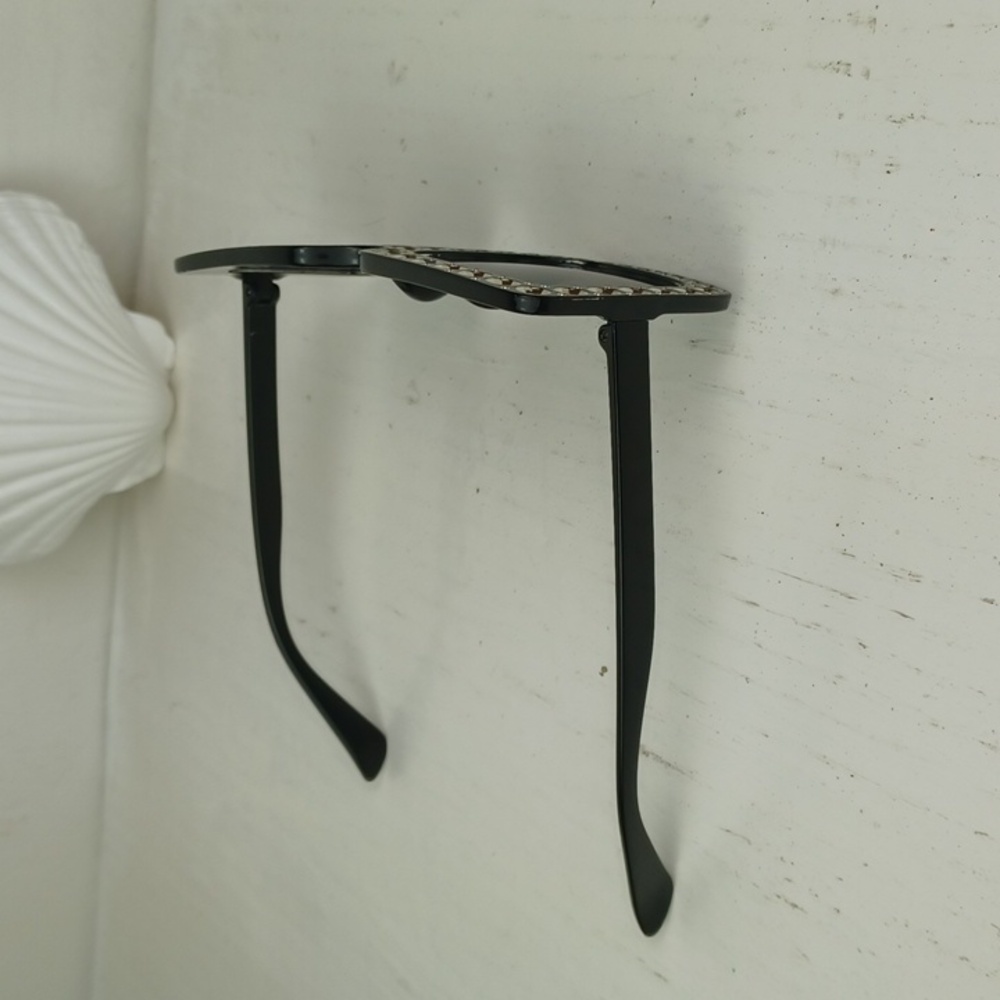 Fun Faux Elegant Black "Rhinestone" Illusion Sunglasses - Picture 5 of 9